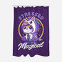 Stressed Cute Cat Unicorn-None-Polyester-Shower Curtain-Studio Mootant