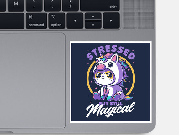 Stressed Cute Cat Unicorn