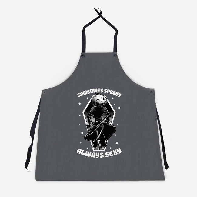 Spooky Reaper Pumpking-Unisex-Kitchen-Apron-Studio Mootant