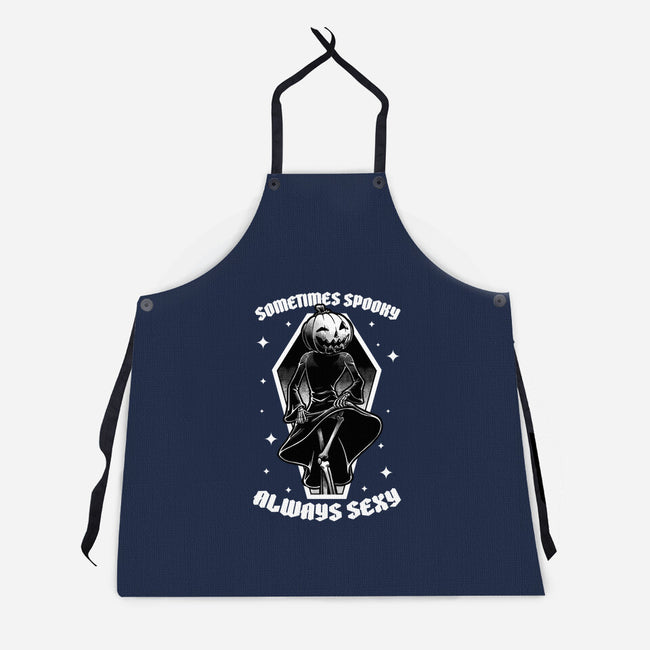 Spooky Reaper Pumpking-Unisex-Kitchen-Apron-Studio Mootant