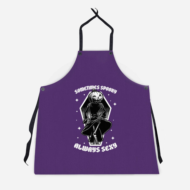 Spooky Reaper Pumpking-Unisex-Kitchen-Apron-Studio Mootant