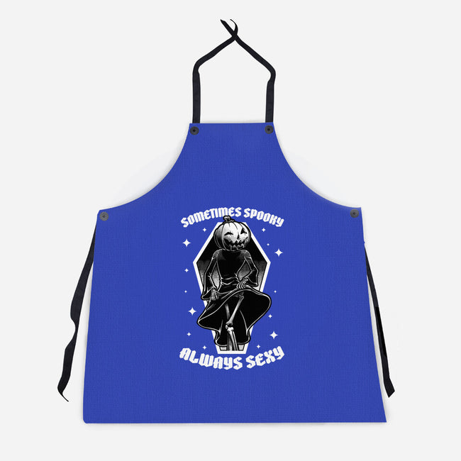 Spooky Reaper Pumpking-Unisex-Kitchen-Apron-Studio Mootant