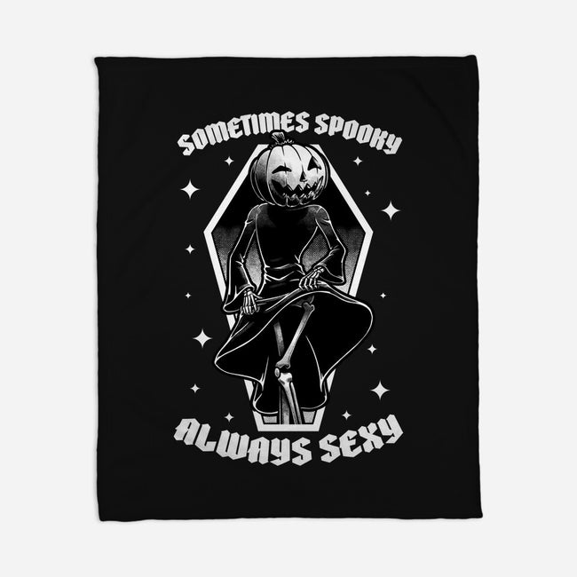 Spooky Reaper Pumpking-None-Fleece-Blanket-Studio Mootant
