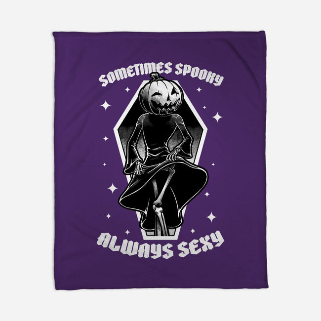 Spooky Reaper Pumpking-None-Fleece-Blanket-Studio Mootant