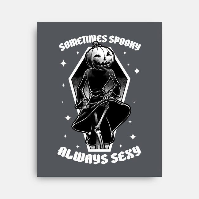 Spooky Reaper Pumpking-None-Stretched-Canvas-Studio Mootant