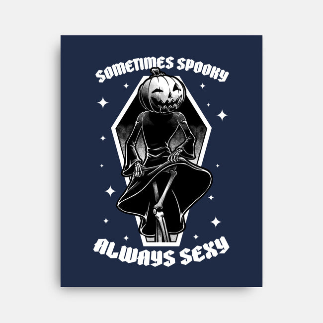 Spooky Reaper Pumpking-None-Stretched-Canvas-Studio Mootant