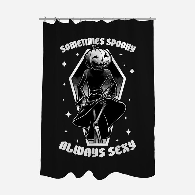 Spooky Reaper Pumpking-None-Polyester-Shower Curtain-Studio Mootant