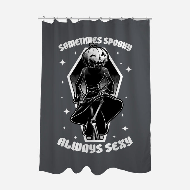 Spooky Reaper Pumpking-None-Polyester-Shower Curtain-Studio Mootant