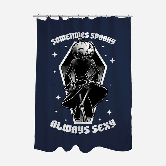 Spooky Reaper Pumpking-None-Polyester-Shower Curtain-Studio Mootant