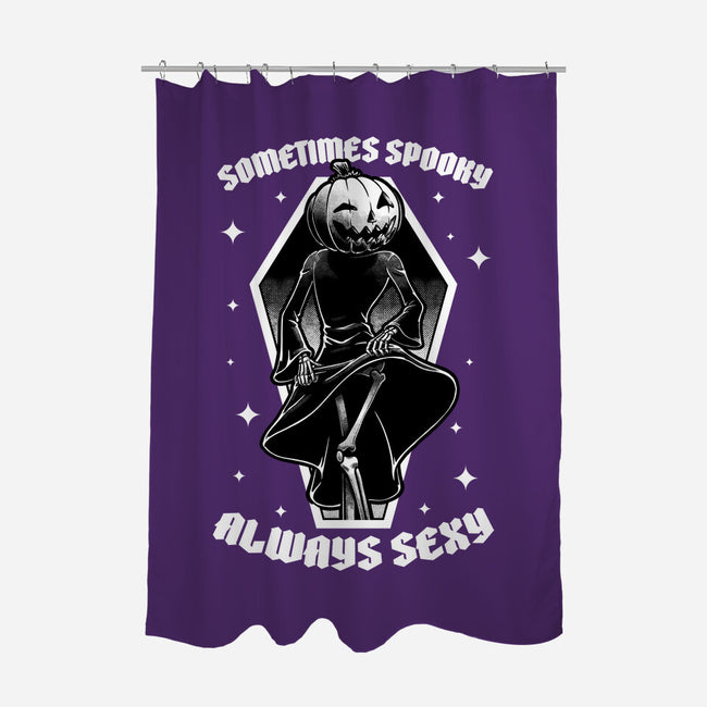 Spooky Reaper Pumpking-None-Polyester-Shower Curtain-Studio Mootant