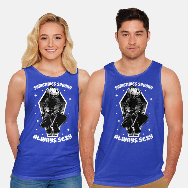 Spooky Reaper Pumpking-Unisex-Basic-Tank-Studio Mootant