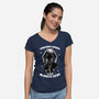Spooky Reaper Pumpking-Womens-V-Neck-Tee-Studio Mootant