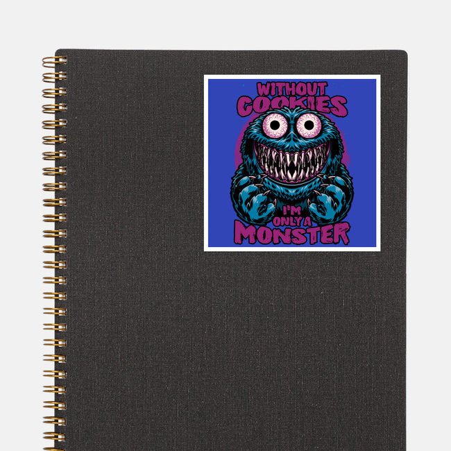 A Monster Without Cookies-None-Glossy-Sticker-Studio Mootant