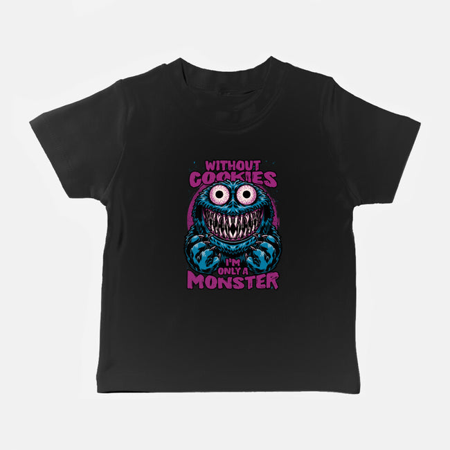 A Monster Without Cookies-Baby-Basic-Tee-Studio Mootant
