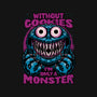 A Monster Without Cookies-Womens-Fitted-Tee-Studio Mootant