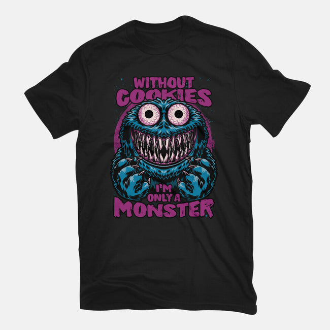A Monster Without Cookies-Womens-Fitted-Tee-Studio Mootant