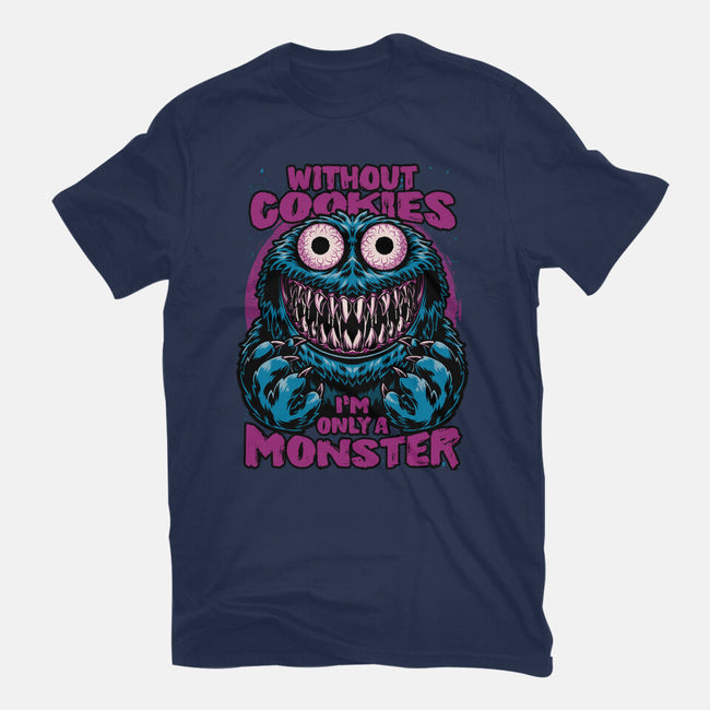 A Monster Without Cookies-Womens-Fitted-Tee-Studio Mootant