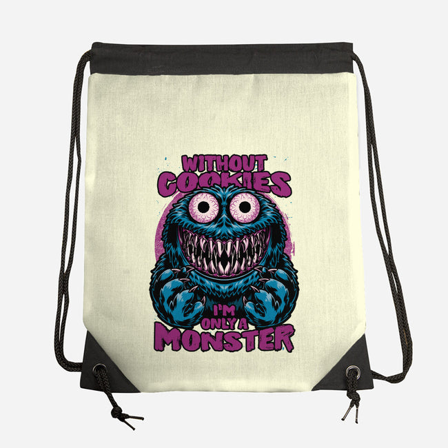 A Monster Without Cookies-None-Drawstring-Bag-Studio Mootant