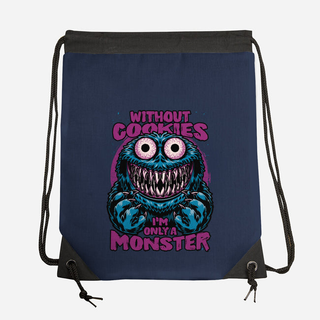 A Monster Without Cookies-None-Drawstring-Bag-Studio Mootant