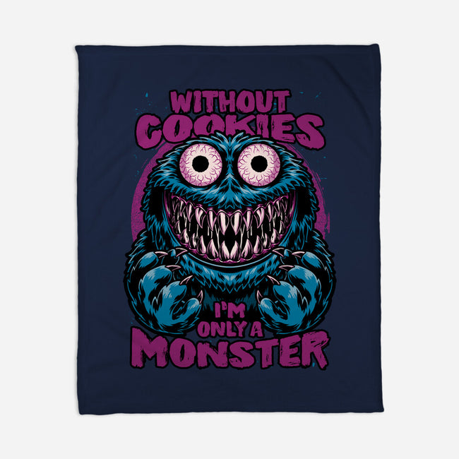A Monster Without Cookies-None-Fleece-Blanket-Studio Mootant