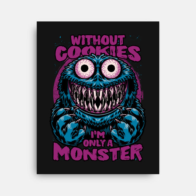A Monster Without Cookies-None-Stretched-Canvas-Studio Mootant