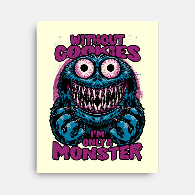 A Monster Without Cookies-None-Stretched-Canvas-Studio Mootant
