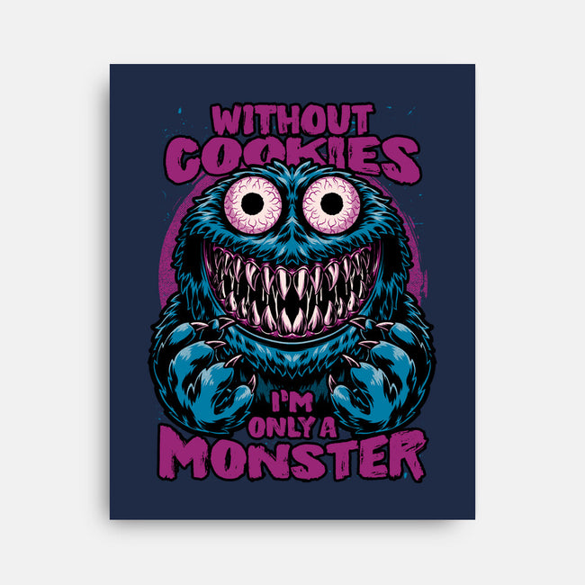 A Monster Without Cookies-None-Stretched-Canvas-Studio Mootant