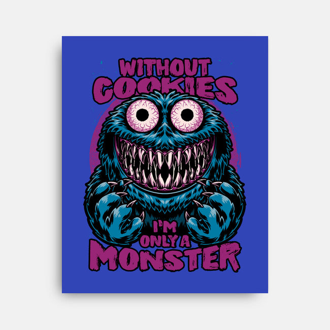 A Monster Without Cookies-None-Stretched-Canvas-Studio Mootant