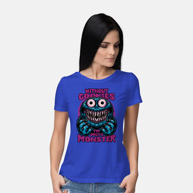 A Monster Without Cookies-Womens-Basic-Tee-Studio Mootant