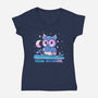 Feeling Nocturnowl-Womens-V-Neck-Tee-TechraNova