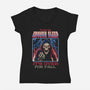 The Day I Get Enough Sleep-Womens-V-Neck-Tee-eduely