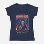The Day I Get Enough Sleep-Womens-V-Neck-Tee-eduely