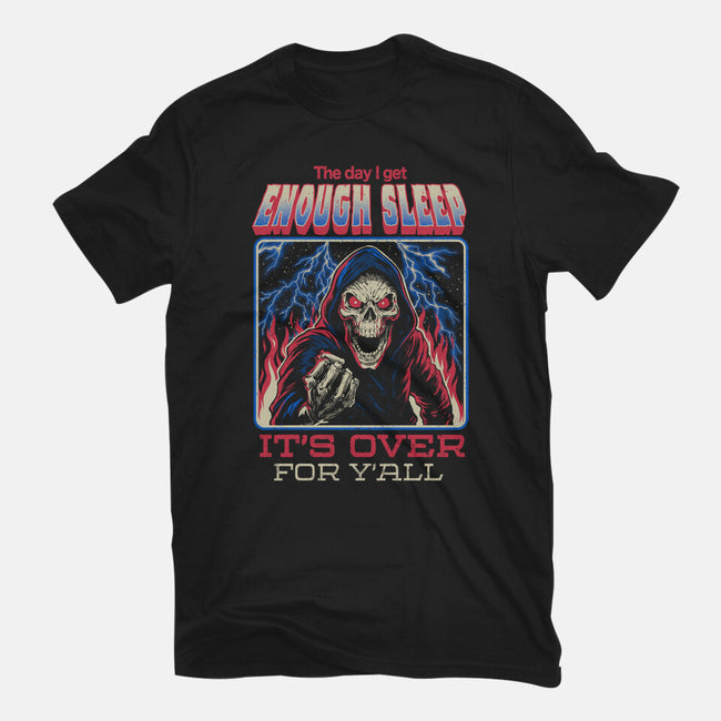 The Day I Get Enough Sleep-Womens-Fitted-Tee-eduely