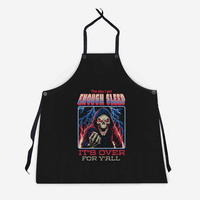 The Day I Get Enough Sleep-Unisex-Kitchen-Apron-eduely