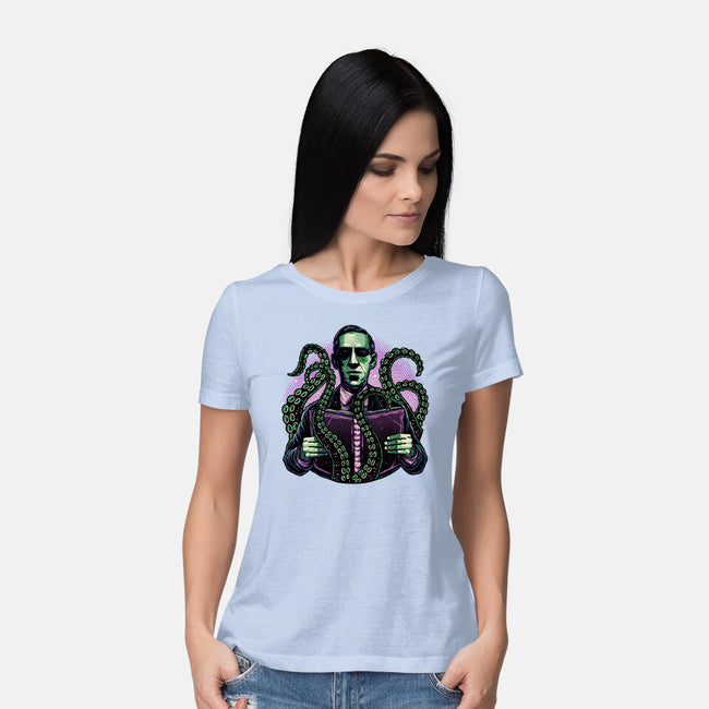 Crafting Horror And Macabre-Womens-Basic-Tee-glitchygorilla