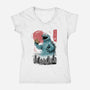Cookie Kaiju-Womens-V-Neck-Tee-NMdesign