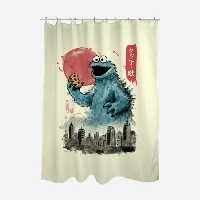 Cookie Kaiju-None-Polyester-Shower Curtain-NMdesign