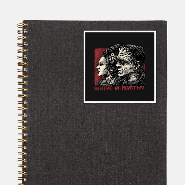 Believe In Monsters-None-Glossy-Sticker-glitchygorilla