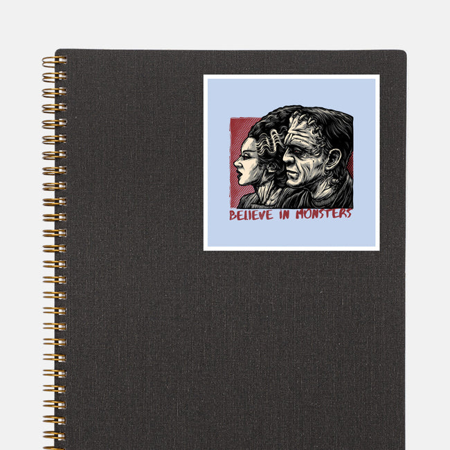 Believe In Monsters-None-Glossy-Sticker-glitchygorilla
