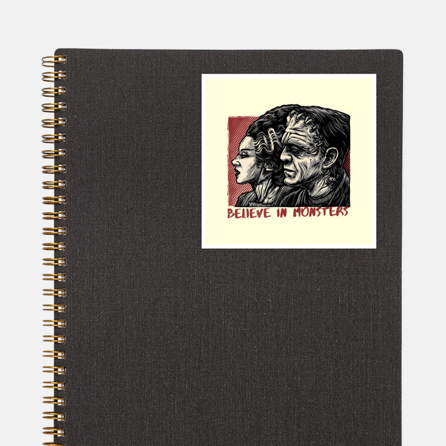 Believe In Monsters-None-Glossy-Sticker-glitchygorilla