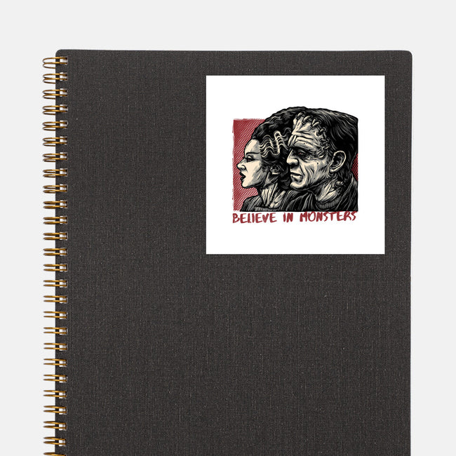 Believe In Monsters-None-Glossy-Sticker-glitchygorilla