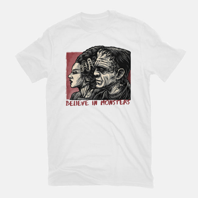 Believe In Monsters-Mens-Heavyweight-Tee-glitchygorilla