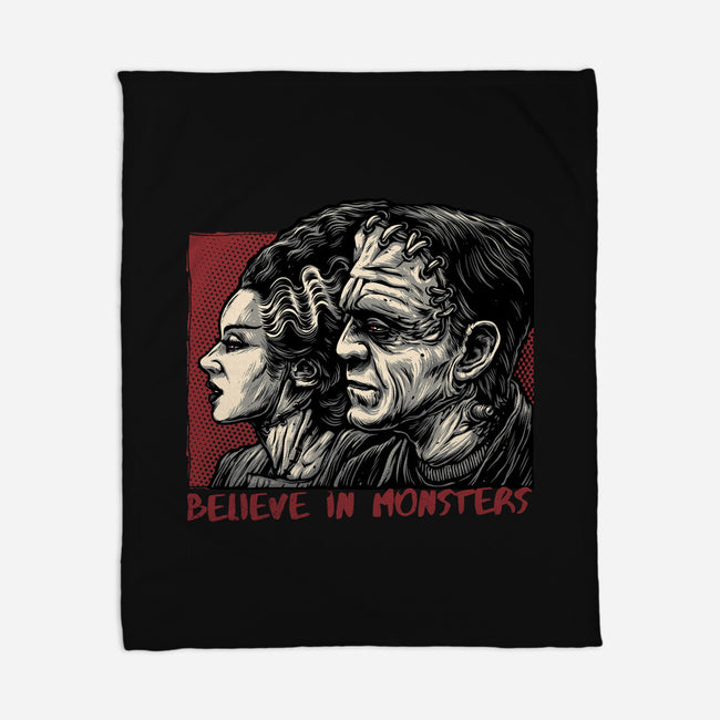 Believe In Monsters-None-Fleece-Blanket-glitchygorilla