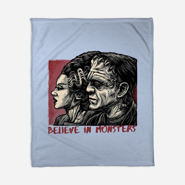 Believe In Monsters-None-Fleece-Blanket-glitchygorilla