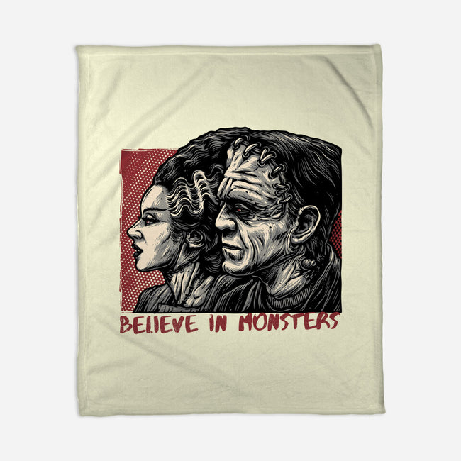 Believe In Monsters-None-Fleece-Blanket-glitchygorilla
