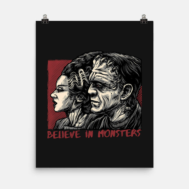 Believe In Monsters-None-Matte-Poster-glitchygorilla