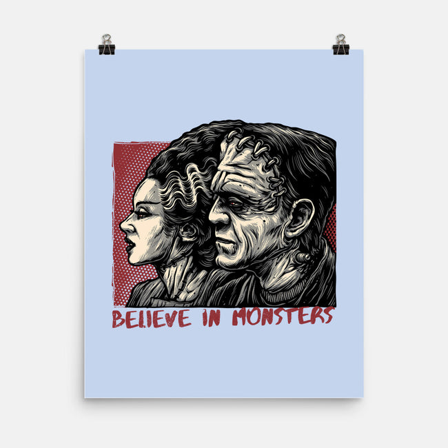 Believe In Monsters-None-Matte-Poster-glitchygorilla