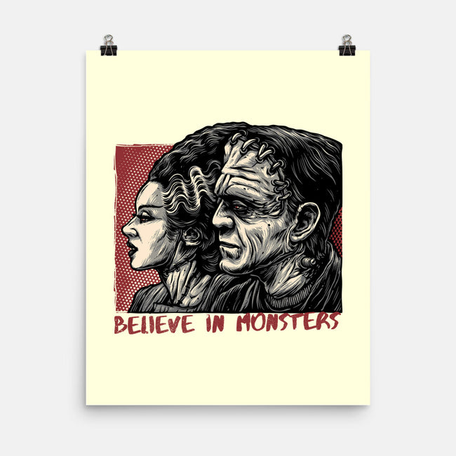 Believe In Monsters-None-Matte-Poster-glitchygorilla