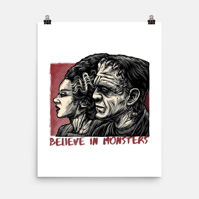 Believe In Monsters-None-Matte-Poster-glitchygorilla