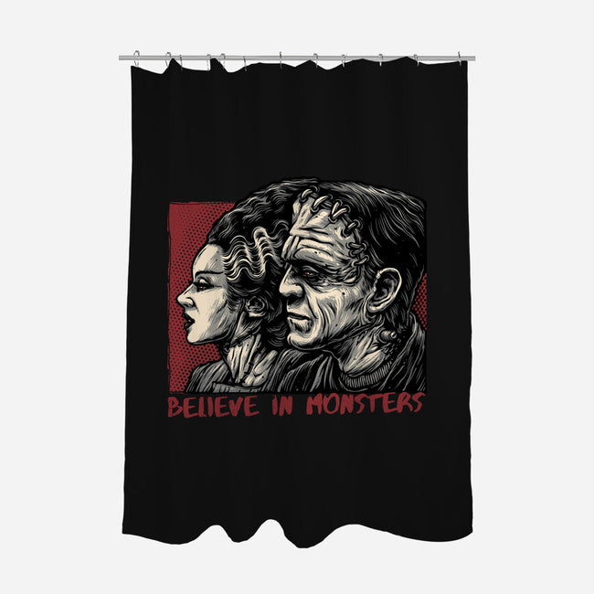 Believe In Monsters-None-Polyester-Shower Curtain-glitchygorilla